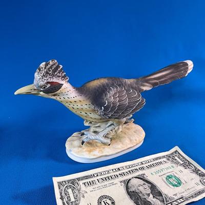 LEFTON HANDPAINTED BISQUE ROAD RUNNER FIGURE