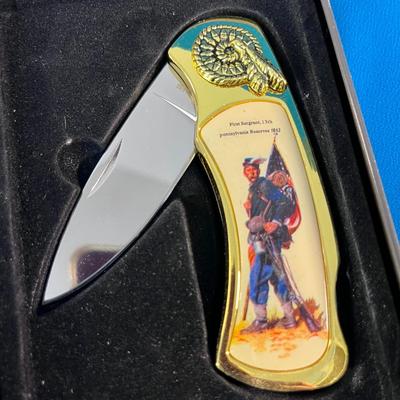 AMERICAN CIVIL WAR COMMEMORATIVE CSA FOLDING POCKET KNIFE