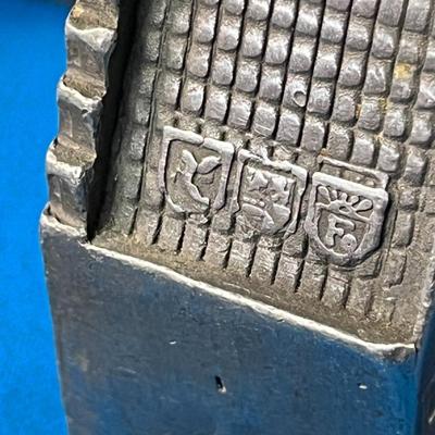 SET OF 3 LITTLE PEWTER AMSTERDAM HOUSE FIGURES HALLMARKED