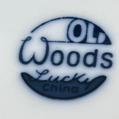 PETITE BLUE & WHITE HANDLED SERVING PLATE