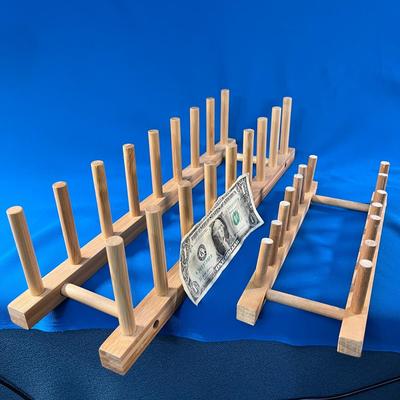 WOOD PLATE DISPLAY RACKS X 2