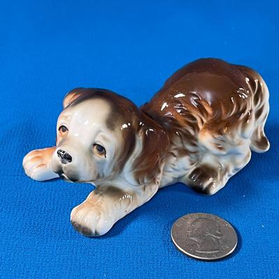 CUTE COCKER SPANIEL CERAMIC FIGURINE