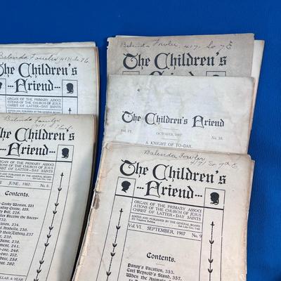 1907 LDS CHILDRENâ€™S FRIEND MAGAZINE 8 MONTHS OF THE YEAR