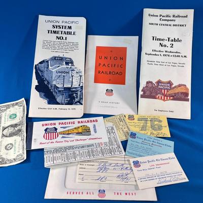 VINTAGE UNION PACIFIC RAILROAD EPHEMERA 1960â€™s â€“ 1970â€™s