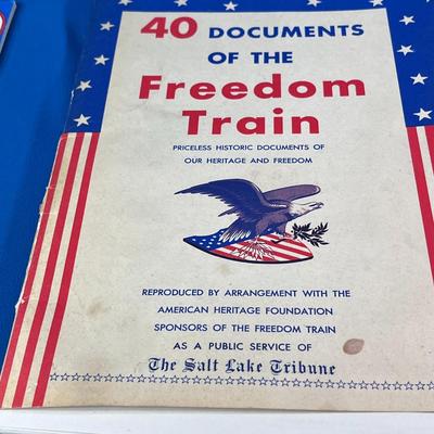 1976 AMERICAN FREEDOM TRAIN PROGRAM AND DOCUMENT REPRODUCTIONS