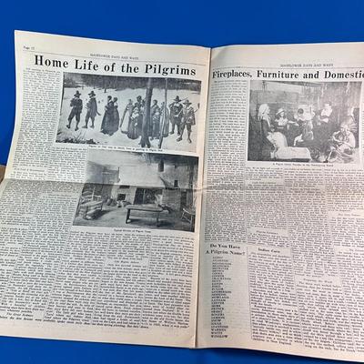 MAYFLOWER PLYMOUTH COLONY PUBLICATION 1956 ON NEWSPRINT