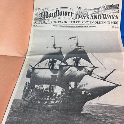MAYFLOWER PLYMOUTH COLONY PUBLICATION 1956 ON NEWSPRINT