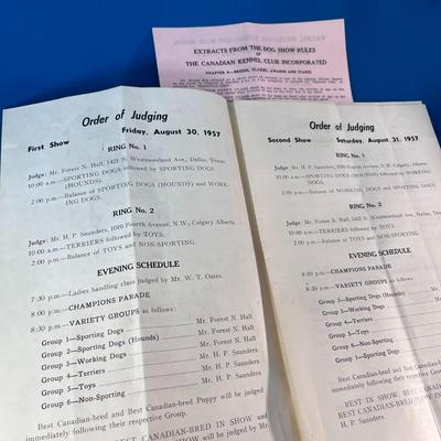 PACIFIC NATIONAL DOG SHOW BROCHURE PROGRAM 1957 VANCOUVER B.C.