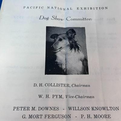PACIFIC NATIONAL DOG SHOW BROCHURE PROGRAM 1957 VANCOUVER B.C.
