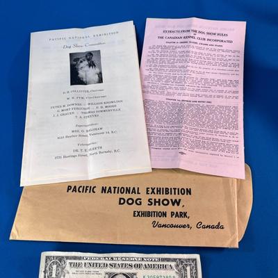 PACIFIC NATIONAL DOG SHOW BROCHURE PROGRAM 1957 VANCOUVER B.C.