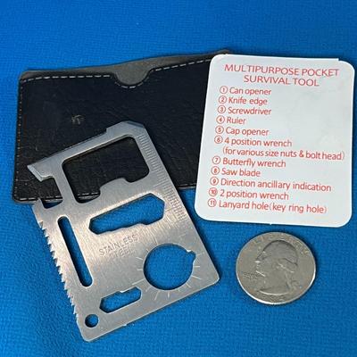 COOL STAINLESS STEEL MULTI-PURPOSE POCKET SURVIVAL TOOL