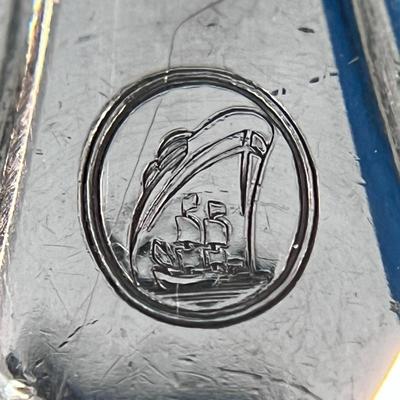 HOTEL PLATE CRUISE SHIP TEASPOON COOL LOGO OF CRUISE SHIP & SAILING SHIP