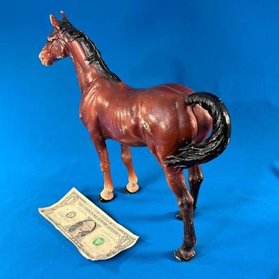 ANTIQUE CAST METAL HORSE FIGURE