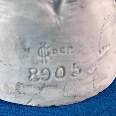 1800â€™S BISQUE SERVING LADY FIGURAL w/ GOLD PAINTED TRIM