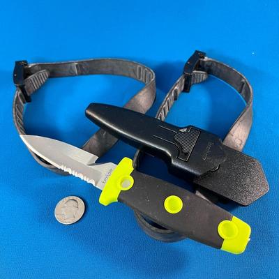 KERSHAW DIVING KNIFE w/ LEG STRAPS AND QUICK RELEASE SHEATH