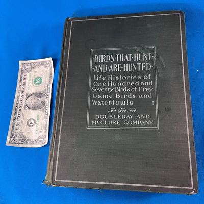 â€œBIRDS THAT HUNT AND ARE HUNTEDâ€ c.1898 ANTIQUE BOOK AMAZING COLOR ILLUSTRATIONS