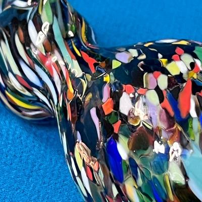 SPECKLED ART GLASS BUNNY RABBIT