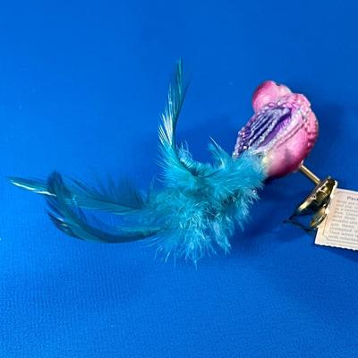 BEAUTIFUL REPRODUCTION CLIP-ON FANCY BIRD CHRISTMAS TREE ORNAMENT