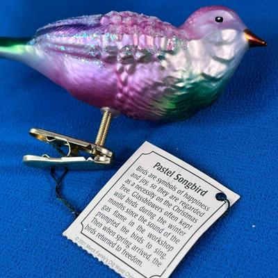 BEAUTIFUL REPRODUCTION CLIP-ON FANCY BIRD CHRISTMAS TREE ORNAMENT