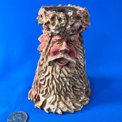 INTERESTING 3-FACED â€œMAN OF THE NORTHâ€ CHARACTER CANDLE HOLDER