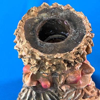 INTERESTING 3-FACED â€œMAN OF THE NORTHâ€ CHARACTER CANDLE HOLDER