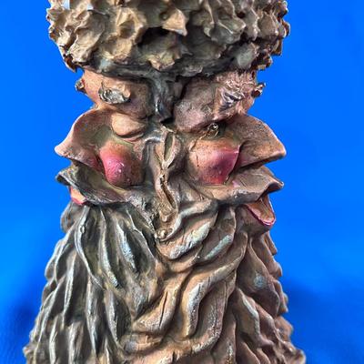 INTERESTING 3-FACED â€œMAN OF THE NORTHâ€ CHARACTER CANDLE HOLDER