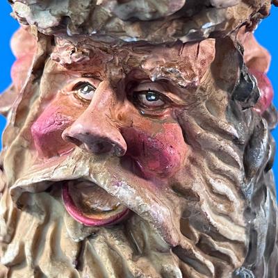 INTERESTING 3-FACED â€œMAN OF THE NORTHâ€ CHARACTER CANDLE HOLDER