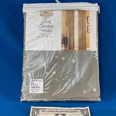 PRETTY â€œASIA GARDENâ€ BROCADE CURTAIN PANEL NEW IN PACKAGE