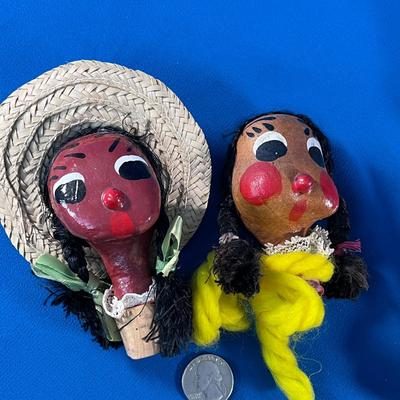 WHIMSICAL FIGURAL â€œMUCHACHOSâ€ CORK STOPPERS SET OF 4