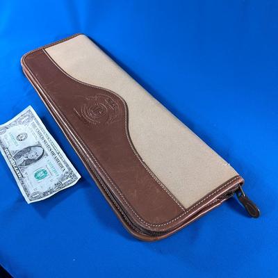 GENUINE GHURKA BAG #43 â€œTHE ASCOTâ€ LEATHER CANVAS TIE CASE