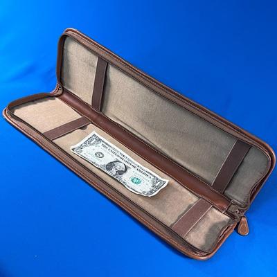 GENUINE GHURKA BAG #43 â€œTHE ASCOTâ€ LEATHER CANVAS TIE CASE