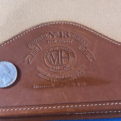 GENUINE GHURKA BAG #43 â€œTHE ASCOTâ€ LEATHER CANVAS TIE CASE