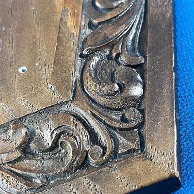 FANCY CARVED WOOD PLAQUE READY FOR TROPHY, HERALDIC PLAQUE OR ?