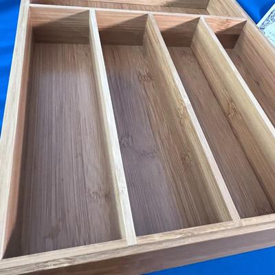 SECTIONED BAMBOO CUTLERY HOLDER