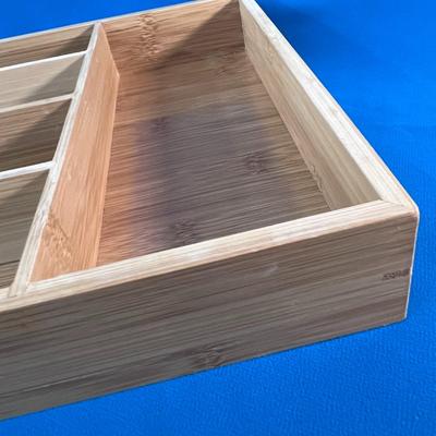SECTIONED BAMBOO CUTLERY HOLDER