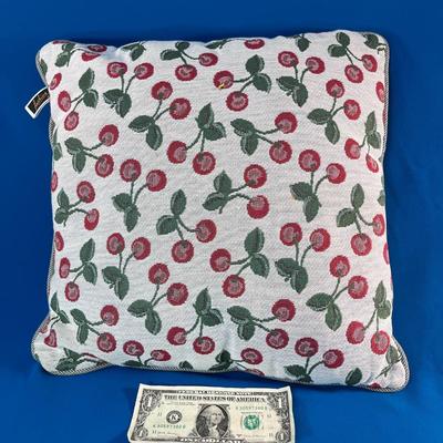 FUN RED CHERRIES THROW PILLOW