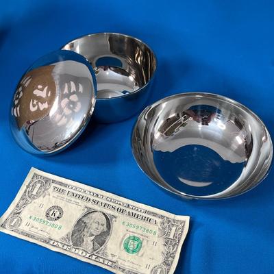 NEW IN ORIGINAL BOX FROM OLD CHINA METAL EATING AND SERVING BOWL SET