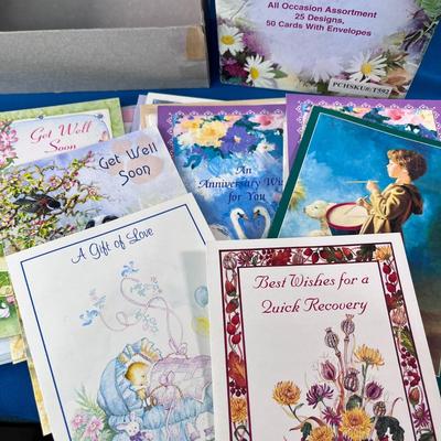 BOX OF PRETTY ALL OCCASION GREETING CARDS