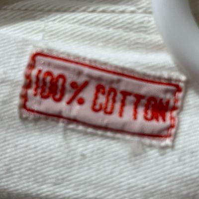 WHITE COTTON ADULT KARATE GI UNIFORM SIZE 6 WITH 2 BELTS BLUE, GREEN