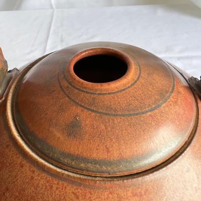 Iron Oxide Red Glazed Altered Teapot (K-RG)