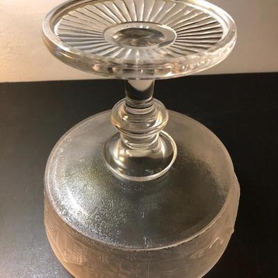 Four â€œWestward Hoâ€ Pioneer Frosted Glass Pieces -Lot 125