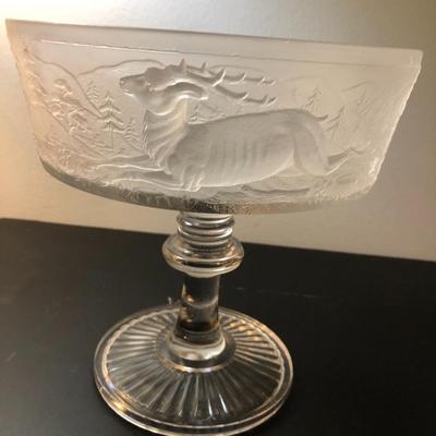 Four â€œWestward Hoâ€ Pioneer Frosted Glass Pieces -Lot 125