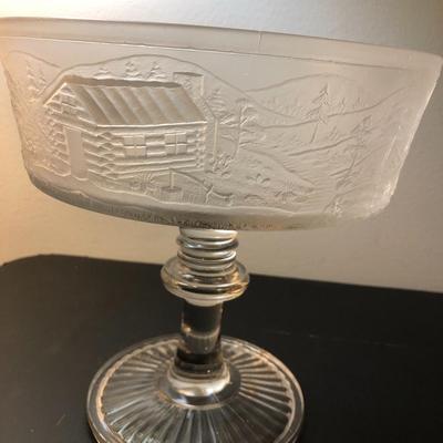 Four â€œWestward Hoâ€ Pioneer Frosted Glass Pieces -Lot 125