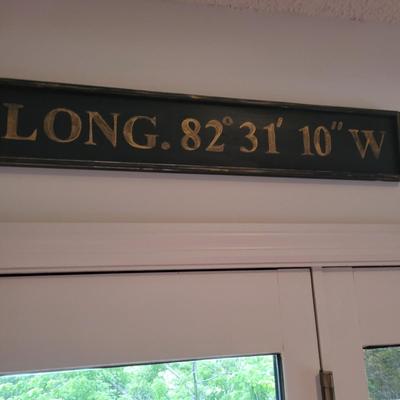Knox Farm Woodworking Latitude Longitude Sign (GR-DW)
