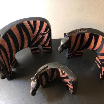 Three Zebras ðŸ¦“ Handmade in Kenya -Lot 126