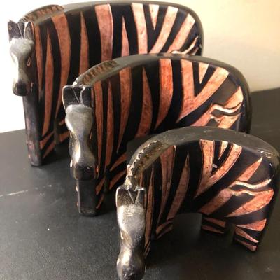 Three Zebras ðŸ¦“ Handmade in Kenya -Lot 126