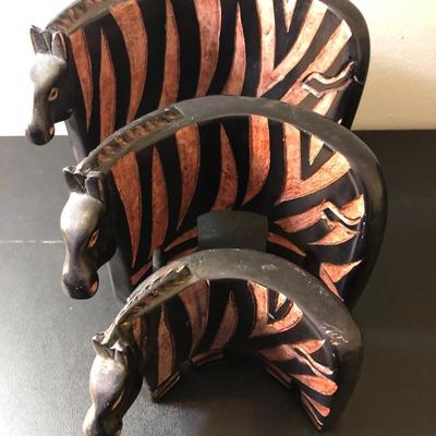 Three Zebras ðŸ¦“ Handmade in Kenya -Lot 126