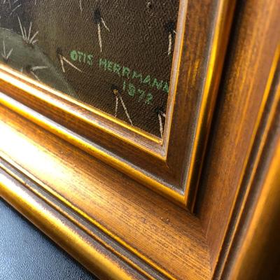 OTIS HERRMANN 1972 Oil on Canvas (Cacti Flowers) -Lot 130