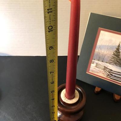 Winter Theme Decor: John Oliver Cabin COA Signed Lithograph, Village Salt Boxes & More -Lot 129