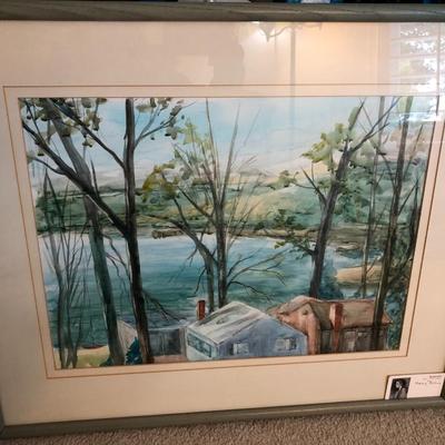 Framed Water Color approx. 27â€ x 23â€ -Lot 137